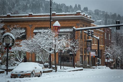 Snowy Downtown 32 Stock Image Ashland Oregon Sean Bagshaw Outdoor