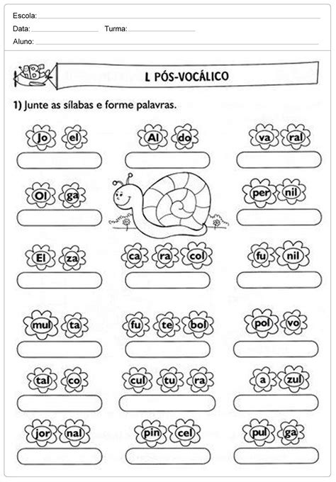 Junte As Sílabas E Forme Palavras Educação E Transformação