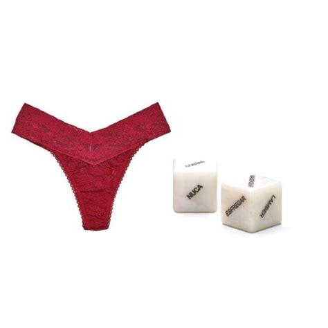 Presente feminino lingerie calcinha fio dental renda par de dados eróticos Shopee Brasil