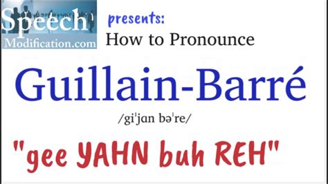 How To Pronounce Guillain Barr Syndrome Youtube