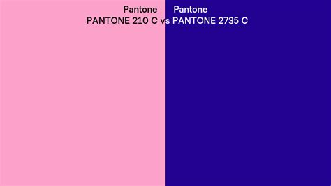 Pantone 210 C Vs Pantone 2735 C Side By Side Comparison