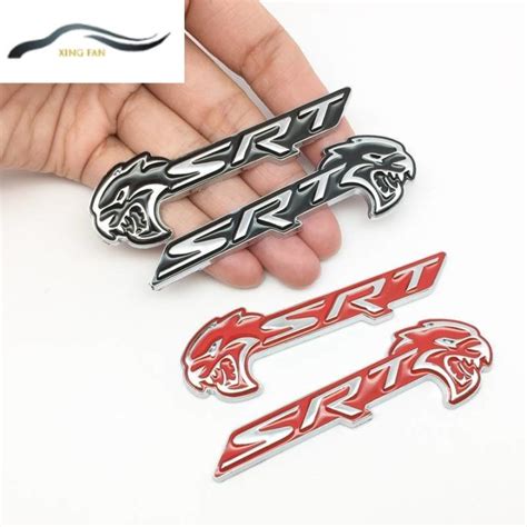 XINFAN Stiker Lencana Emblem Kepala HELLCAT SRT Metal 3D Styling Mobil