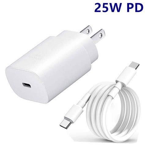 25w Type Usb C Super Fast Wall Charger 6ft Cable For Samsung Galaxy S20