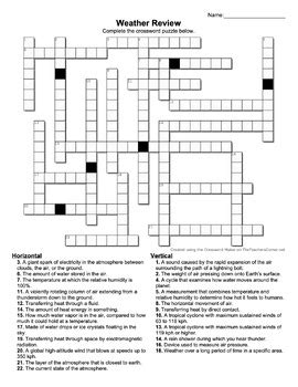 Weather And Climate Crossword Puzzle By Sam B Tpt