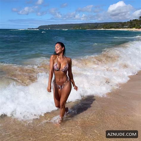 Nicole Scherzinger Sexy Shows Off Her Hot Body Posing In A Bikini On The Beach Aznude