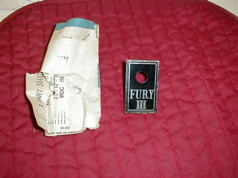 Nos Mopar Deck Lid Lock Medallion 1970 Plymouth Fury Iii Hiltop Auto