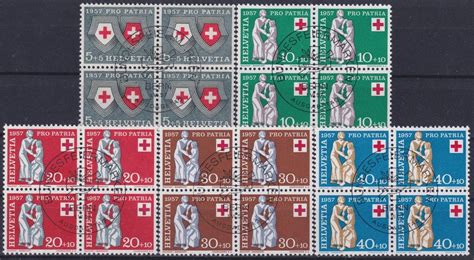 1957 Pro Patria B81 B85 Viererblöcke ET Stempel SBK 100 Kaufen