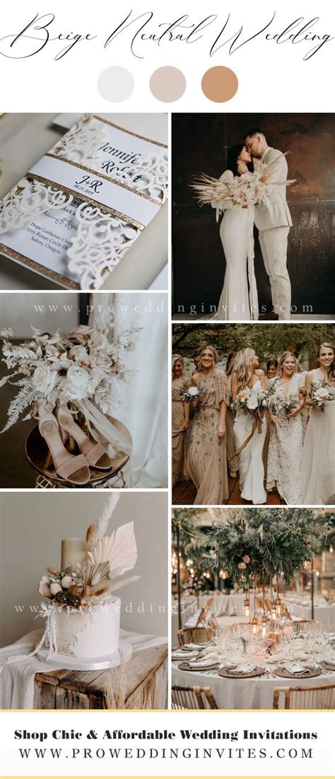 Champagne Wedding Colors Scheme Beige Wedding Theme Taupe Wedding