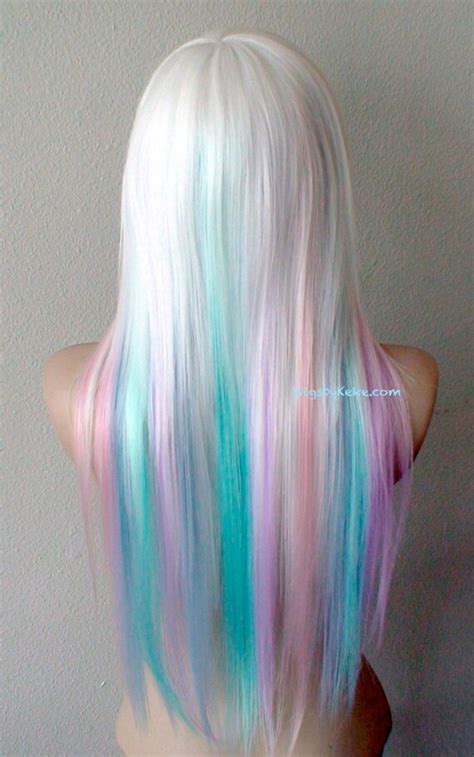 Rainbow Ombre On Blonde Hair