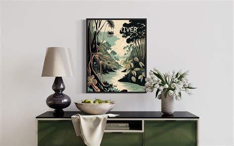 Amazon River Retro Art Printamazon River Wall Art - Etsy