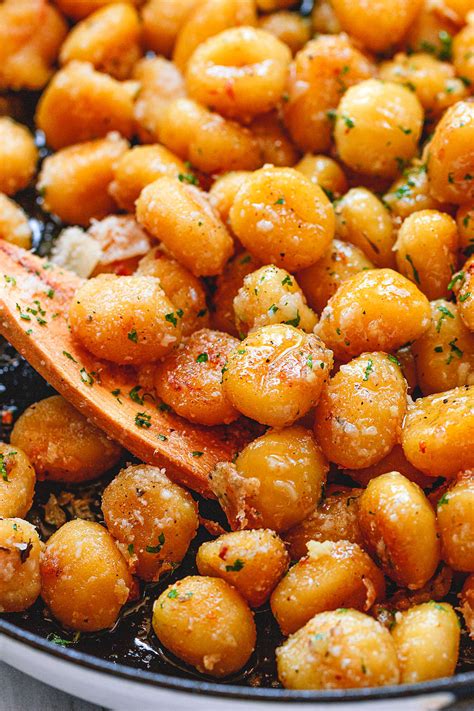 Fried Butter Gnocchi With Garlic And Parmesan Recipe — Eatwell101