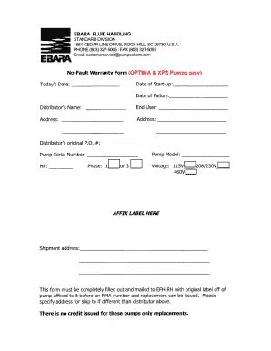 Fillable Online Affix Label Here Pumpsebaracom Fax Email Print