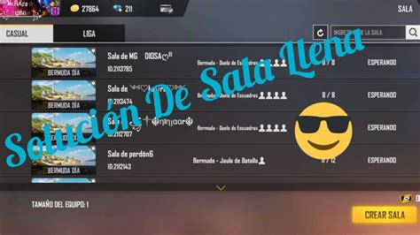 Como Solucionar El Problema De Sala Llena Free Fire Youtube