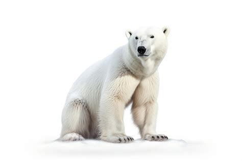 Premium Ai Image Polar Bear Isolated On White Background Ai