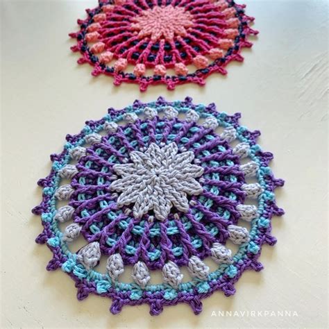 Chrysantemum Mandala Pattern Annavirkpanna Crochet Mandala Pattern