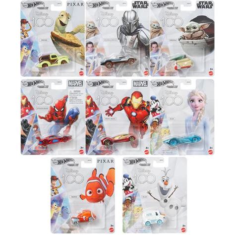 Hot Wheels Set Miniaturas Disney Anos Character Cars Hnp Carrinho De Brinquedo