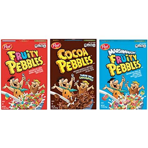 Fruity Pebbles Variety Pack Of 3 Flavors Marshmallow Fruity Pebbles