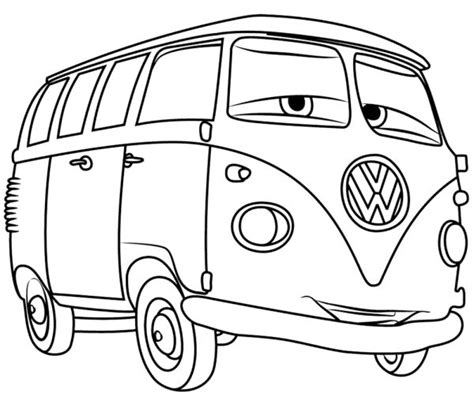 VW Bus Coloring Pages Printable PDF - Coloringfolder.com