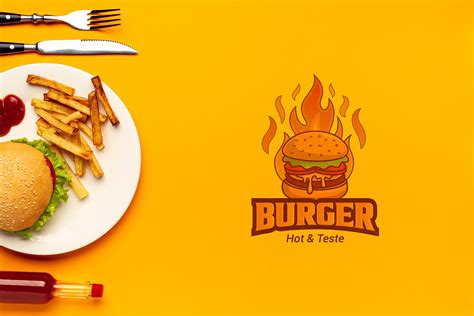 Burger logo design on Behance