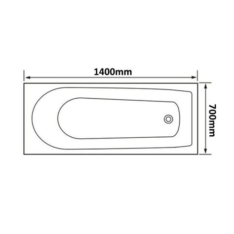 Prestige Milton Rectangular Bath BAT1470MIL 1400mm X 700mm Acrylic