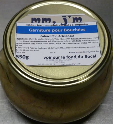 Garniture Pour Bouch Es La Reine U P T S Terrines Mm J M