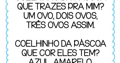 Atividades Eixo Na M Sica Coelhinho Da P Scoa