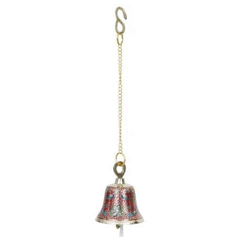 Brass Bell Eunoia Crafts Colorful Handcrafted Brass Hanging Pooja