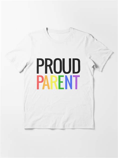 Gay Pride Awareness March Rainbow Proud Parent Mom And Dad T Shirt By Dfitts Redbubble