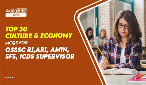 Top 30 Culture Economy MCQs For OSSSC RI ARI Amin SFS ICDS