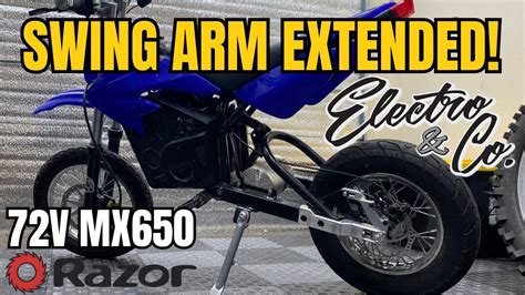 Electro Co Swing Arm Extensions Install 72V Razor MX650 Supermoto