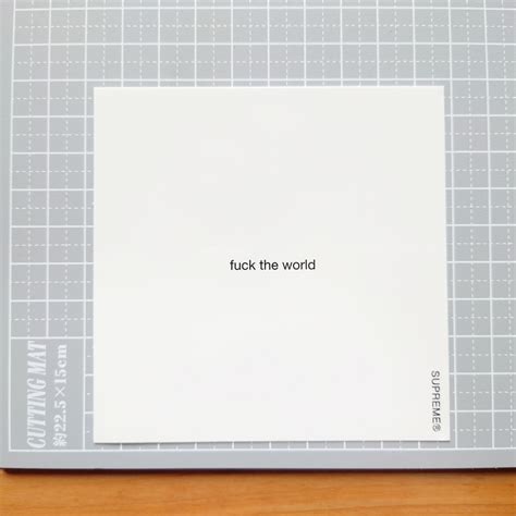 Yahoo オークション シュプリーム ステッカー fuck the world 18SS