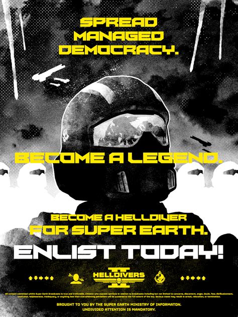 Helldivers Ii Recruitment Poster Art By Me Rhelldivers