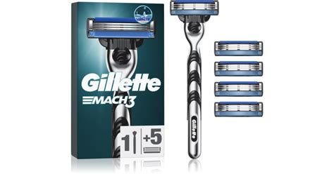 Gillette Mach Maquinilla De Afeitar L Minas De Recambio Notino Es