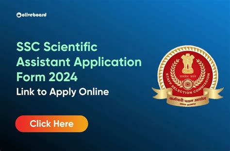 Ssc Scientific Assistant Application Form Direct Link To Apply