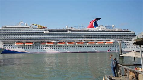 Carnival Breeze Cruise Liner In Galveston Galveston United States