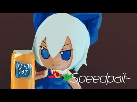 Фумо Чирно спидпейнт | Fumo Cirno speedpaint ᗜˬᗜ - YouTube