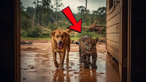 Cachorro Pintado De Onça - Cachorro caramelo salva filhote de onça-pintada de deslizamento... e ...