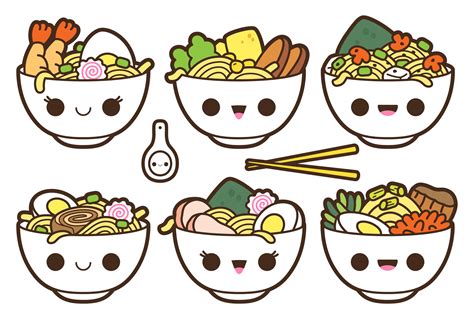 Ramen Clipart Kawaii Ramen Clipart Chinese Food Clipart Etsy UK