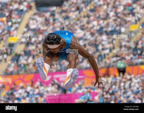 07 8 22 Praveen Chithravel India In The Mens Triple Jump Final At