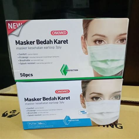 Jual Masker Bedah Karet 3ply Earloop Onemed Isi 50pcs Shopee Indonesia