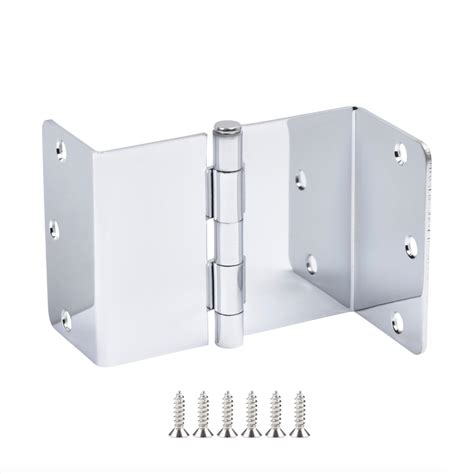 Offset Swing Clear Door Hinge Polished Chrome 3 1 2 With 1 4 Radius