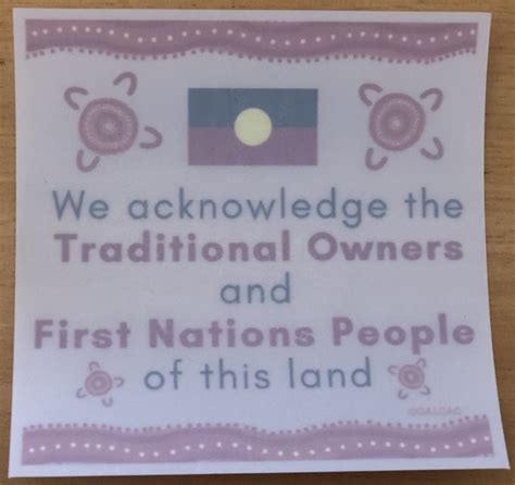 Traditional Owners Acknowledgement Sticker Goldfields Aboriginal