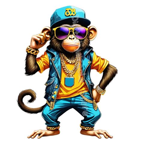 Hip Hop Monkey Cool Monkey Png Monkey Clipart Monkey With Hat Money