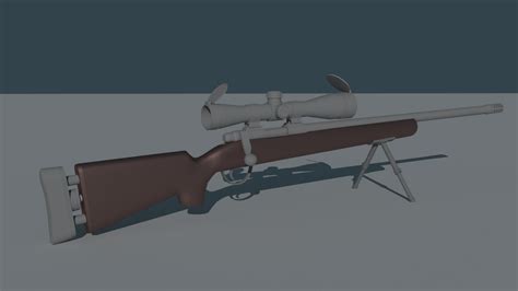 Blender 3d Sniper Rifle Raw By Tesseract95 On Deviantart