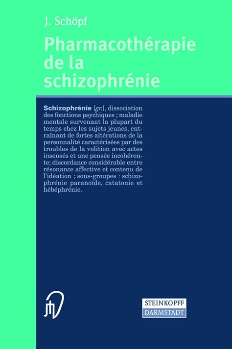 Amazon Pharmacoth Rapie De La Schizophr Nie Sch Pf J Seywert F