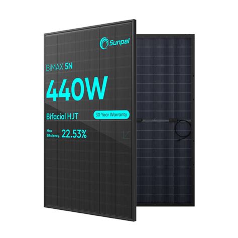 Sunpal Full Black Bifacial Solar Panel 410W 420W 430W N Type Hjt Solar