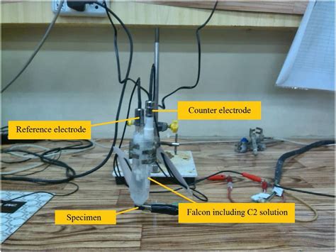 Setup Used For Electrochemical Corrosion Tests Using A Falcon In