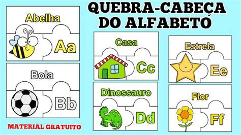 Recursos e atividades do Ledson Aldrovandi Quebra cabeça do alfabeto