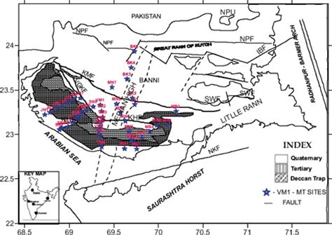 A Sketch Map Of Kutch Showing The Geology And Tectonic Features