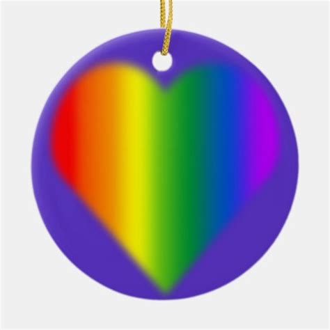 Gay Pride Ornament Personalized Rainbow Love Gifts Zazzle